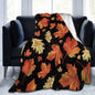 Fall Pumpkin Autumn Blanket Leaves Soft Throw