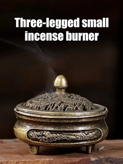 1PC Longfeng Fingertip Stove, Three-Legged Small Incense Burner