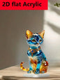 Elegant exotic cat table decoration sculptures,, classic decorations。