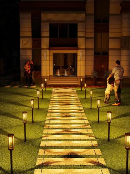 Waterproof LED Solar Lights for Garden Yard Driveway -  Outdoor Landscape Lighting Auto On/Off