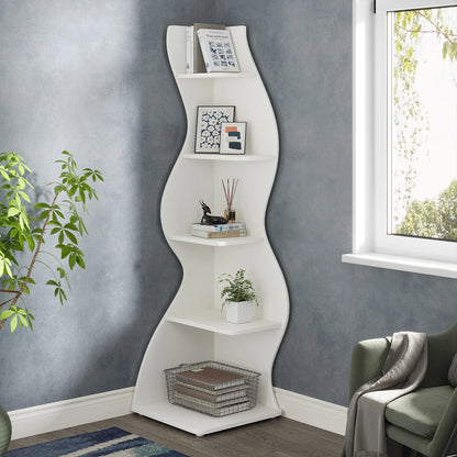 Tribesigns Corner Shelf, Modern 5-Tier Wall