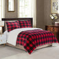 1pc Cozy Sherpa Fleece Buffalo Plaid Blanket -