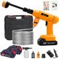 Power Blaster Plus Pressure Washer Cordless Portable Electric Water Spray Gun and Hose