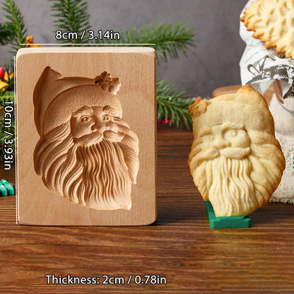 Wooden Cookie Molds for Christmas, DIY 3D Engraved
