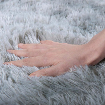 Grey Modern Fluffy Large Carpet Living Room,Plush Lounge Rug in The Bedroom Floor Mat,Soft Carpets For Kids Decoration,Gifts