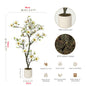 Artificial Magnolia Plant Faux Flower Trees  with LED Light for Yard Patio Home