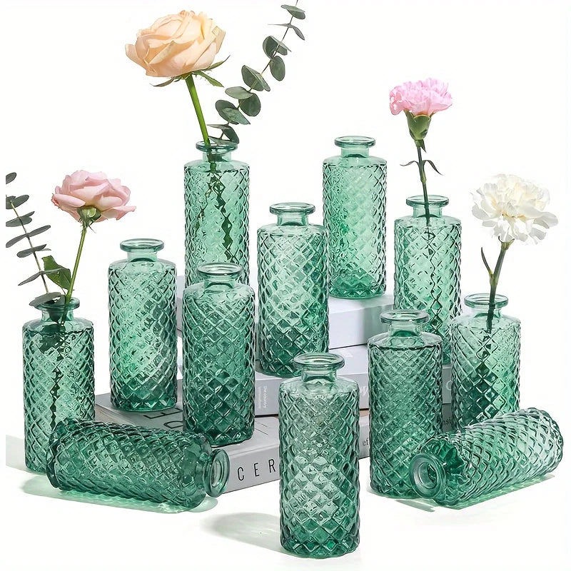 Glass Bud Vases Set Of 12
