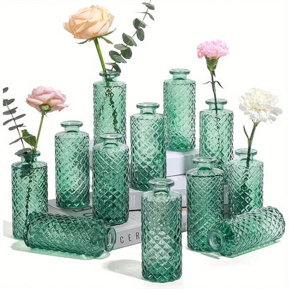 Glass Bud Vases Set Of 12