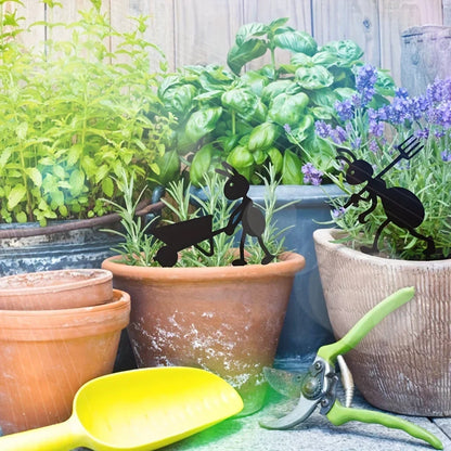 Charming Metal Ants for Garden - Outdoor Yard Ornaments and Lawn Stakes.