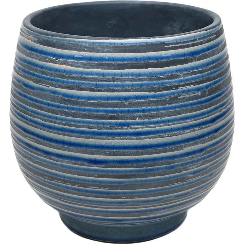 Ceramic Lynlee Planter 10 Inch Round Pot with Drainage Holes W