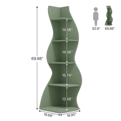 Tribesigns Corner Shelf, Modern 5-Tier Wall