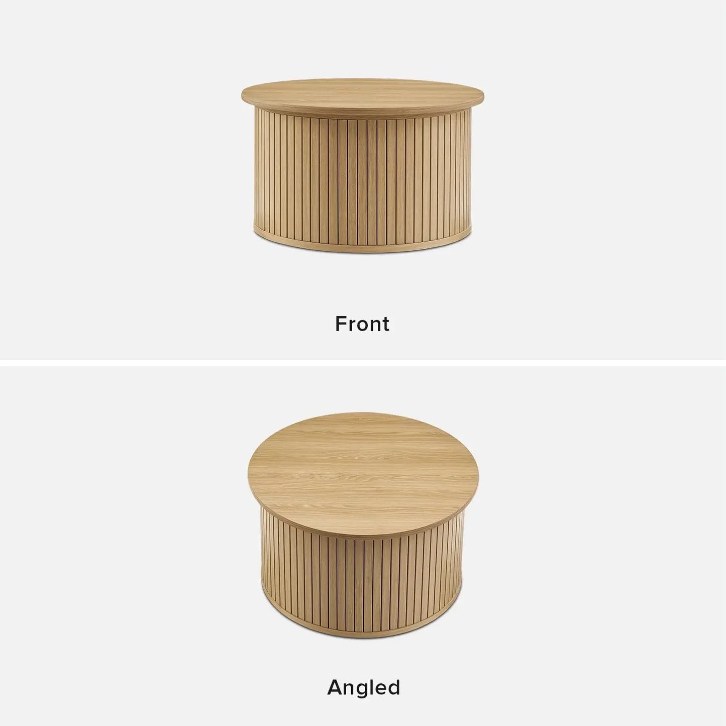 Round Circle Coffee Table with Storage