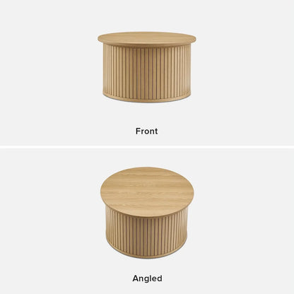 Round Circle Coffee Table with Storage