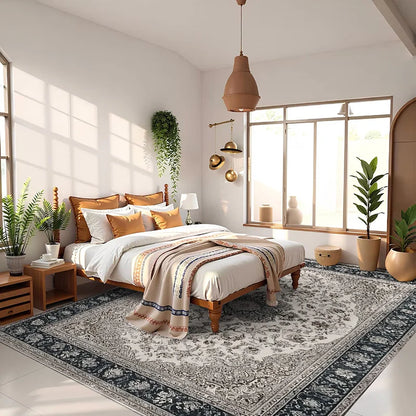 RAKKS Retro Style Rugs for Bedroom Large Area Living Room Decoration