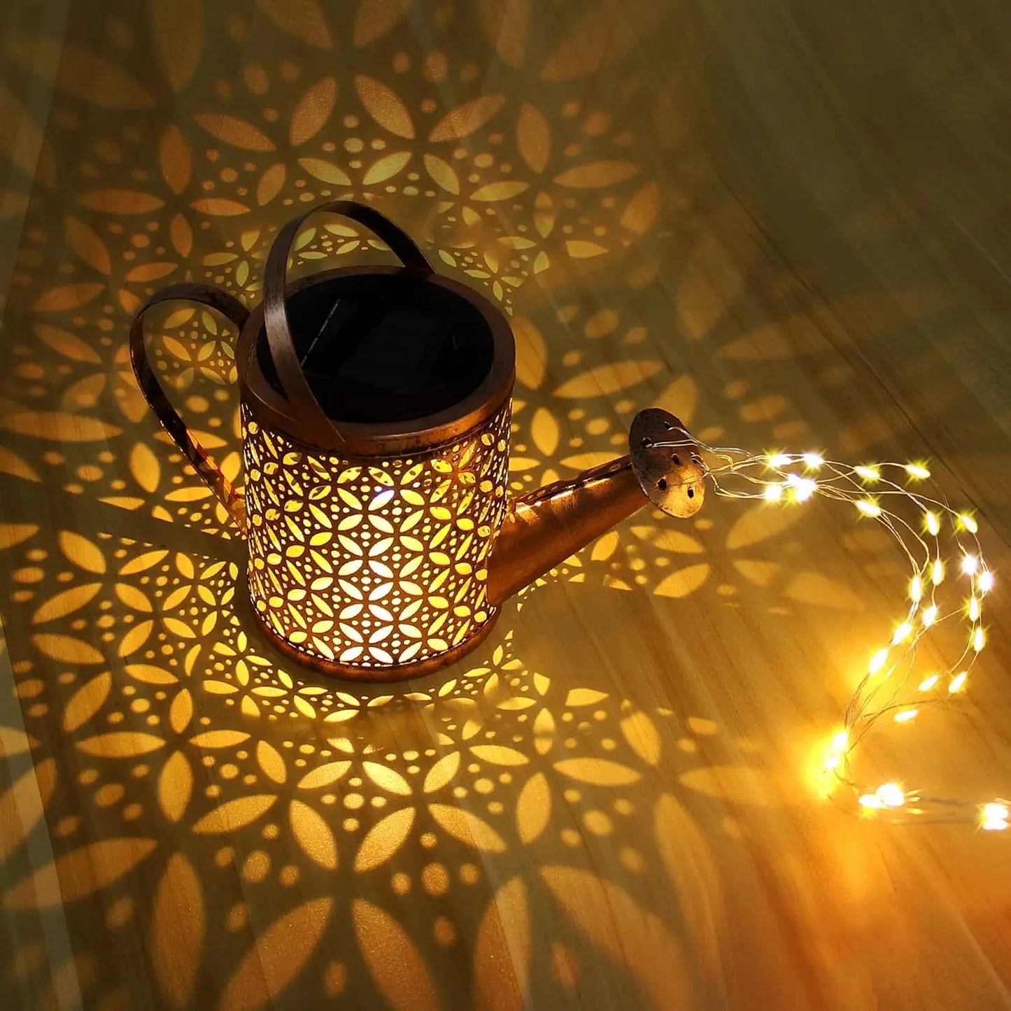 1pc Solar Watering Can with Lights Outdoor Solar Garden Lights