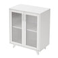 Kitchen Buffet Server Table Accent Sideboard  Cabinet 27inch, White