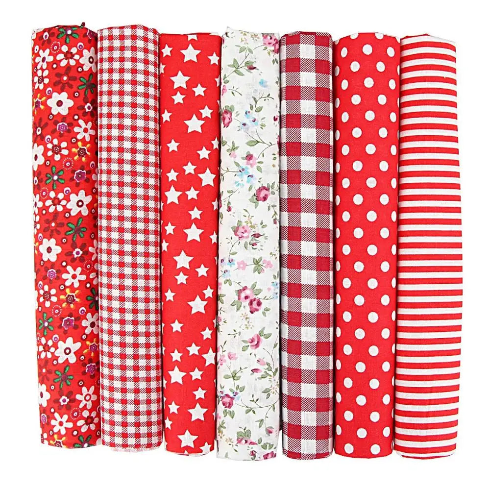 7PCS 50 x 50cm Squares Cotton Craft Fabric