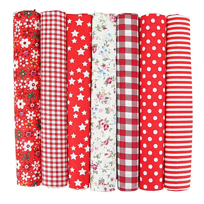 7PCS 50 x 50cm Squares Cotton Craft Fabric