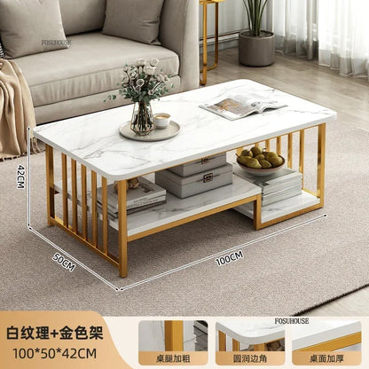 Italian Coffee Table Minimalist Square Nordic Tea  Table Living Room Furniture
