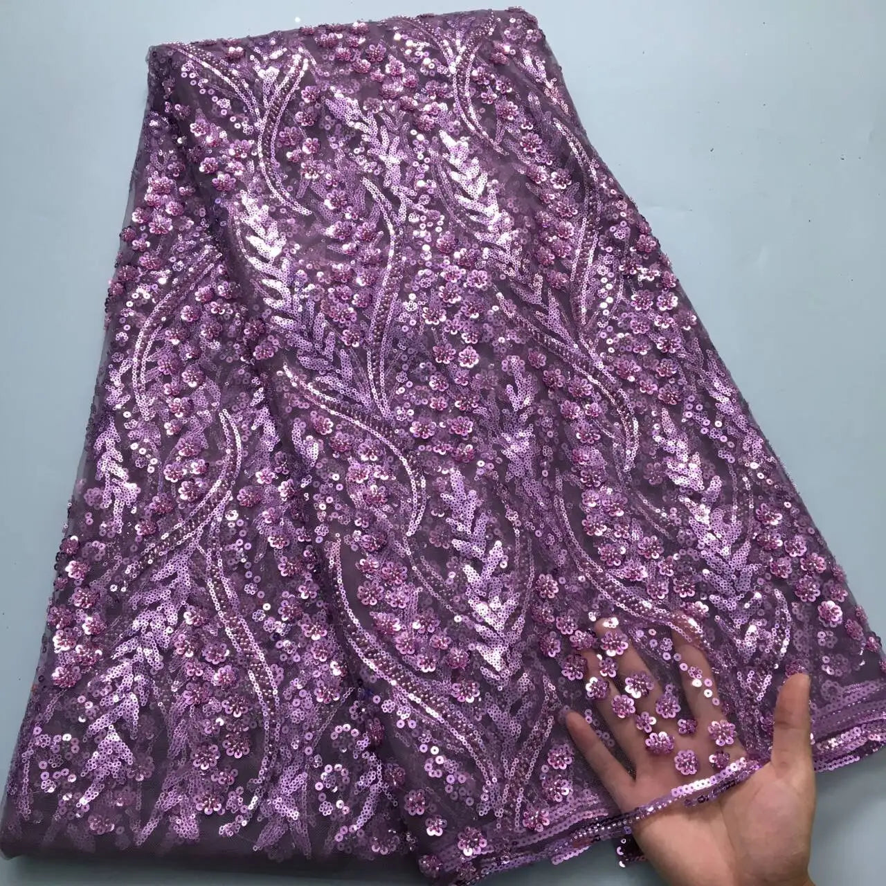 SJD LACE French Mesh Bridal Lace Fabric