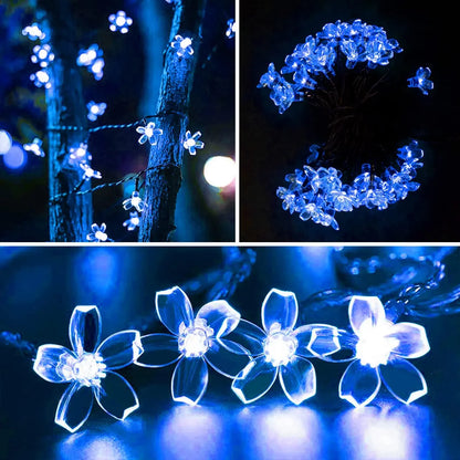 Solar Cherry Garden Blossom Flower Lights