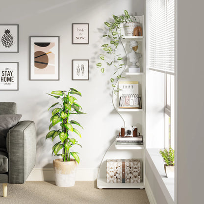 Tribesigns Corner Shelf, Modern 5-Tier Wall