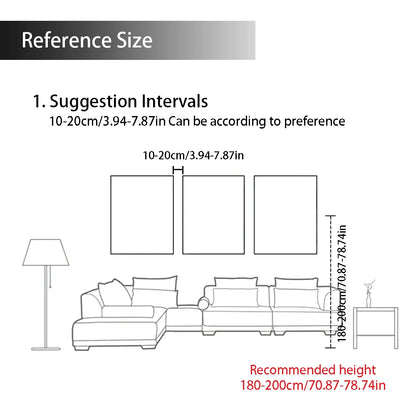 3pcs Eclectic Vintage Christmas Canvas Wall Art