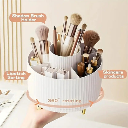 360° Rotating Makeup Organizer - 1pc with 5 Compartments