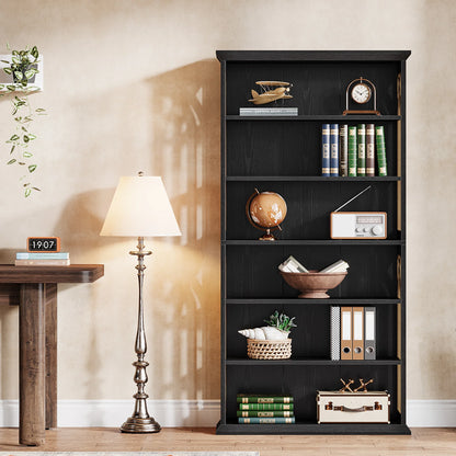 Tribesigns 6-Tier Bookshelf, 75-Inch Tall Bookcase,  Freestanding Display Shelves,