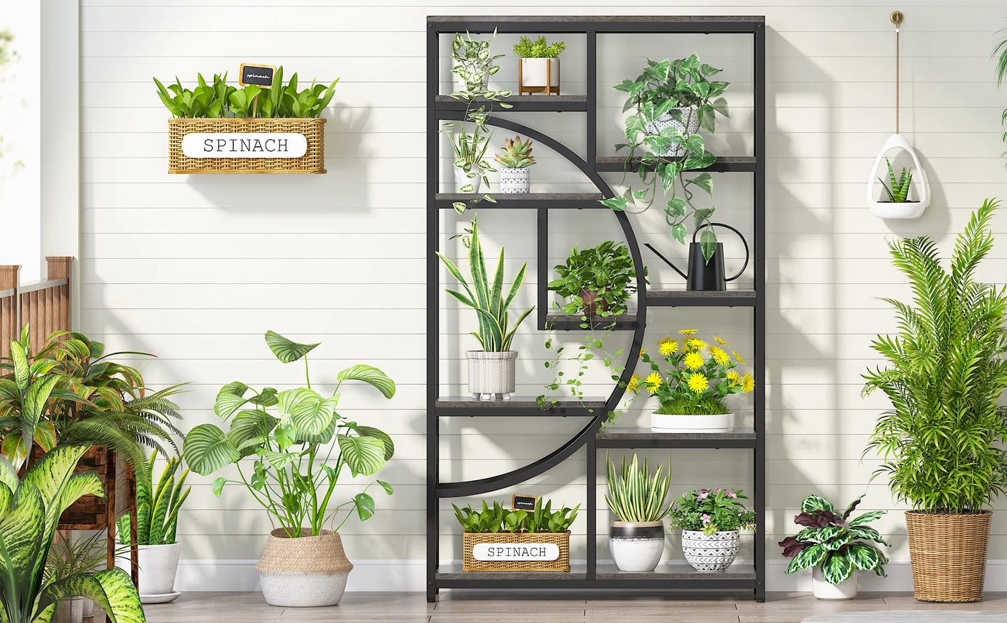 Tribesigns Bookshelf Industrial 5 Tier Etagere Bookcase,