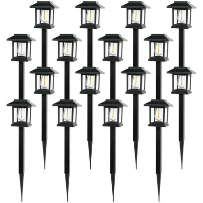 16Pack Solar Lights Outdoor ExtraBright Smart Auto On Off, Solar Powered Garden Lights