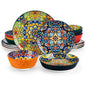 Malacasa Bohemia Retro Ceramic Dinnerware Set