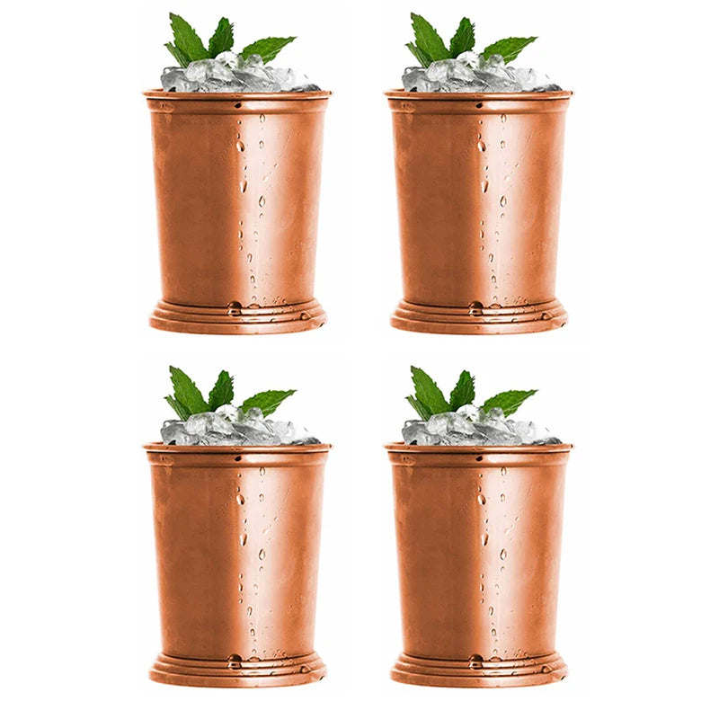 4PCS 550ml 18 Ounces Hammered Copper Plated  Moscow Mule Mug