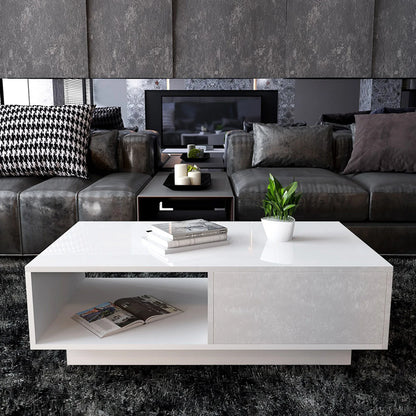 Modern High Gloss Rectangular Coffee Table