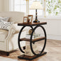 Tribesigns End Table, Narrow End Table with 3 Storage Shelves,