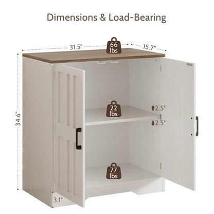 Sideboard Buffet Cabinet, Modern Farmhouse Kitchen Storage Cabinet