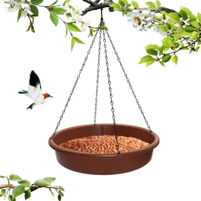 Solar Powered Bird Bathtub Fountain Hanging Bird Feeder  with Hook Chain