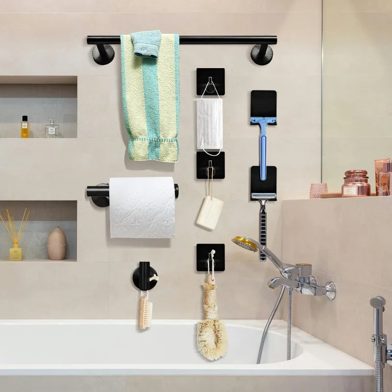 Bathroom Hardware Set 7Pcs Bathroom Towel Rack